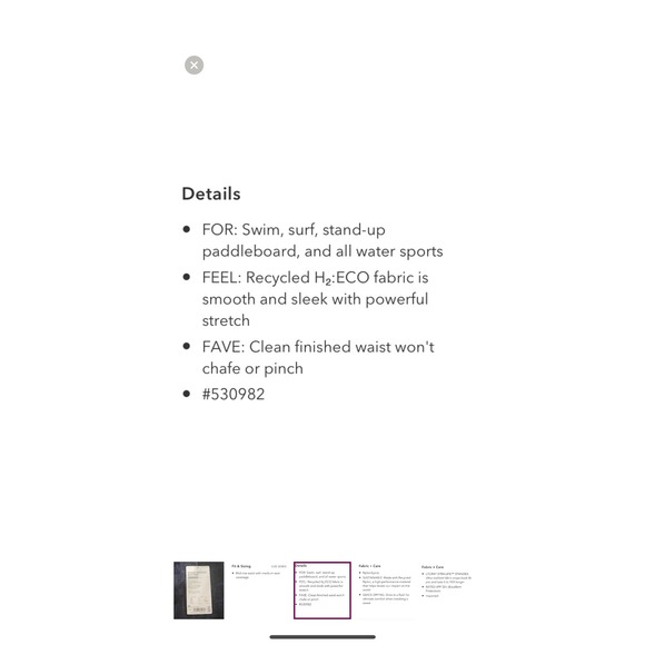 Athleta Snake Medium Bottom Swim Surf Bikini Blue Black Mid Rise Women M NEW - Picture 9 of 10